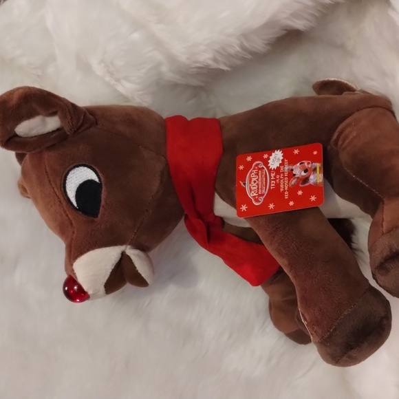 CHRISTMAS RUDOLPH the RED NOSED REINDEER LIGHTS, WRIGGLES & SINGS for HOLIDAYS! - Picture 3 of 17